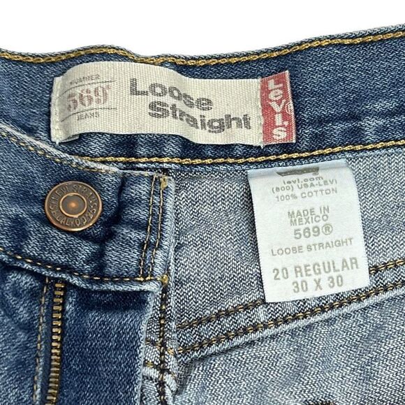 Levi’s 569 loose straight distressed jeans size 30 - Picture 10 of 15